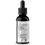 MK-677 (Ibutamoren Mesylate) liquid suspension in a black bottle, featuring a dropper lid and detailed labeling, highlighting high purity and research use.